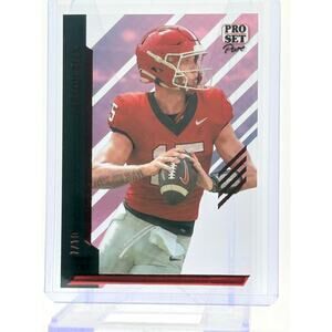 2024 Leaf Pro Set Pure Carson Beck Acetate Red Parallel 7/10 SP Miami Hurricanes